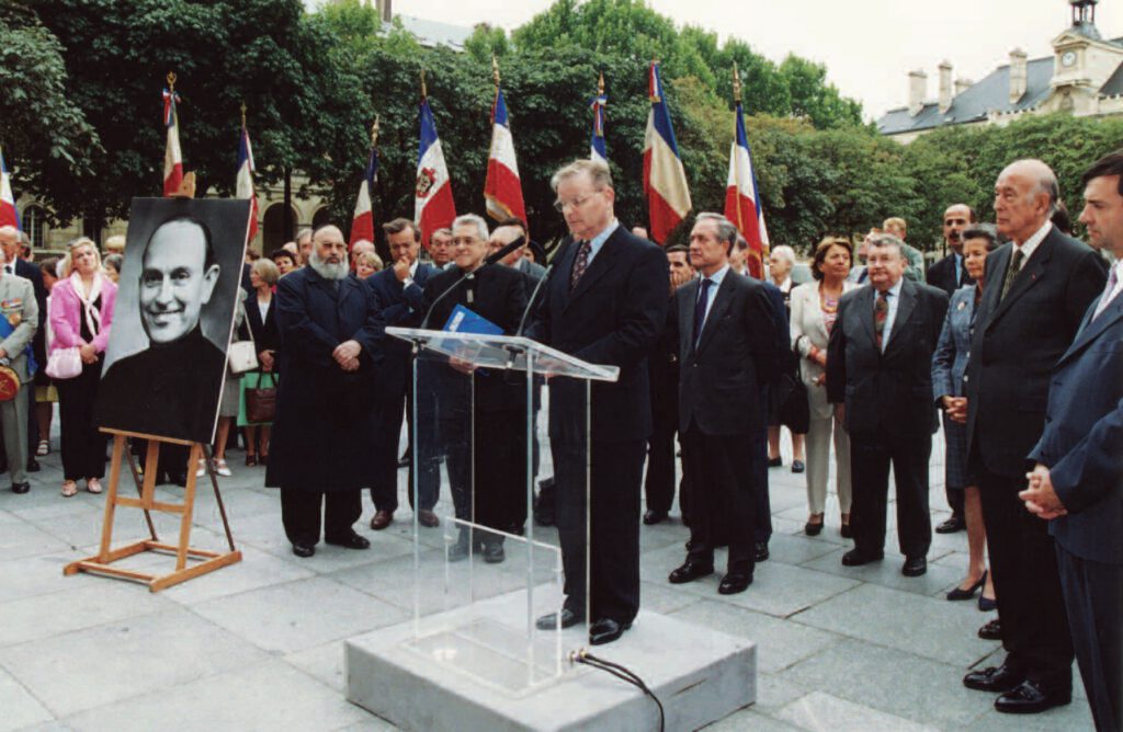 Inauguration de l'allée Michel-Riquet à Paris, 8 septembre 2000