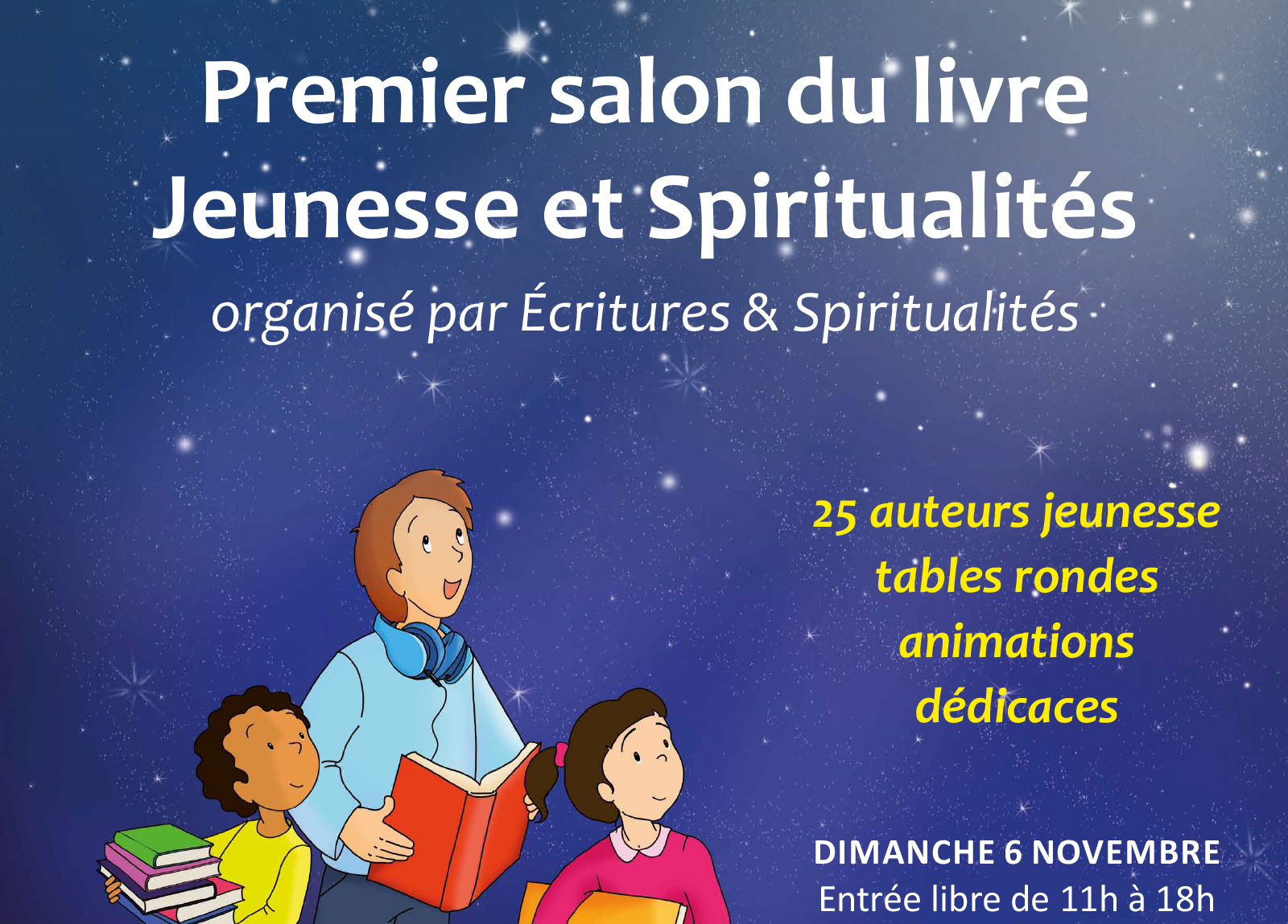 Premier salon du livre « Jeunesse et Spiritualités », le 6 novembre 2016